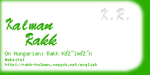 kalman rakk business card